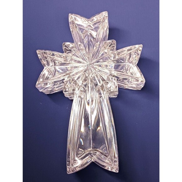 Waterford Marquis Religious Cross Covered Trinket Box & Lid Lead Crystal Germany - Picture 1 of 5